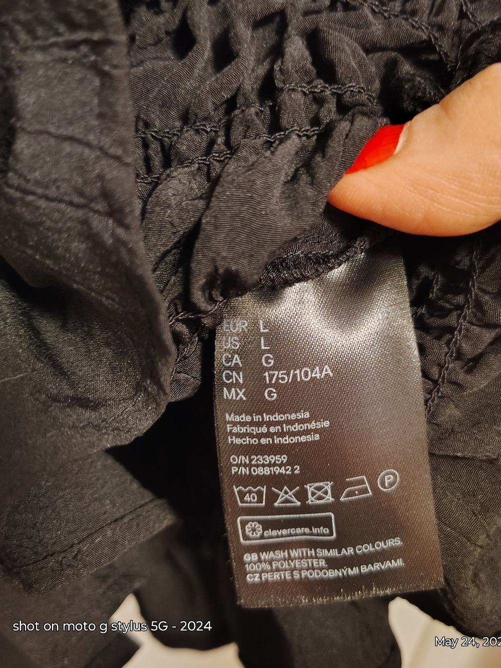 H&M Black Smocked Ruffle-Neck Blouse - Picture 7 of 7